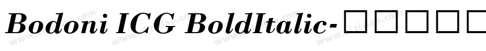 Bodoni ICG BoldItalic字体转换